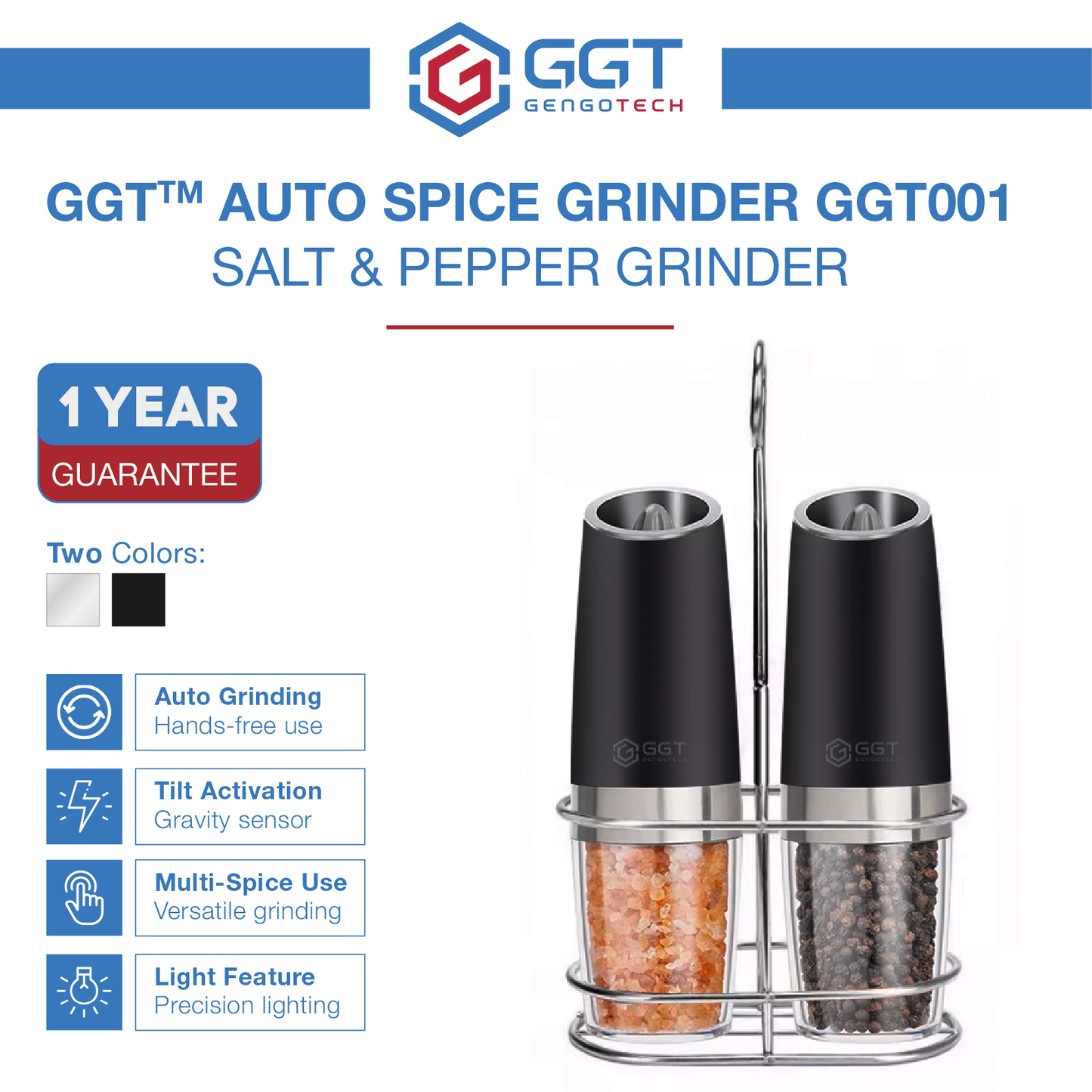 GengoTech™ Auto Spice Grinder GGT001