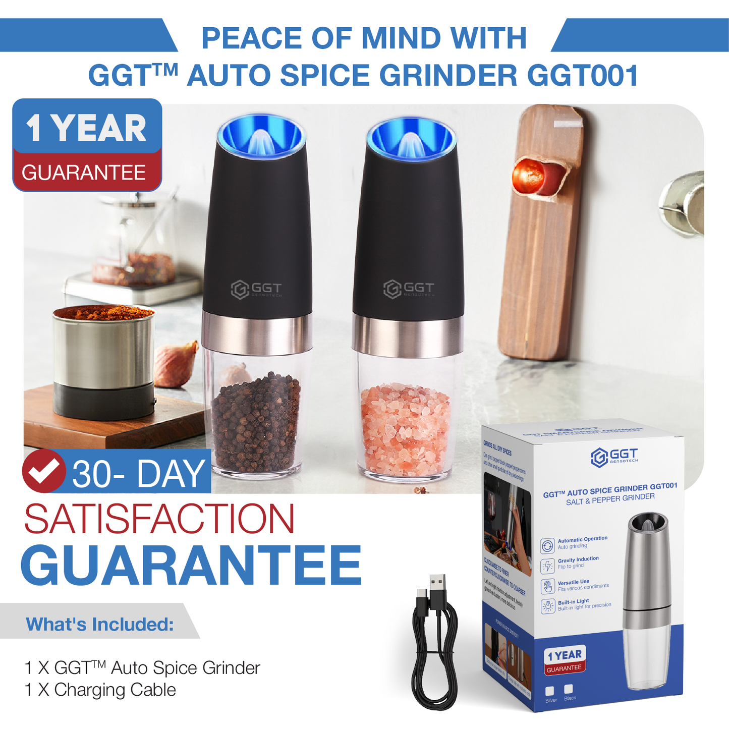 GengoTech™ Auto Spice Grinder GGT001